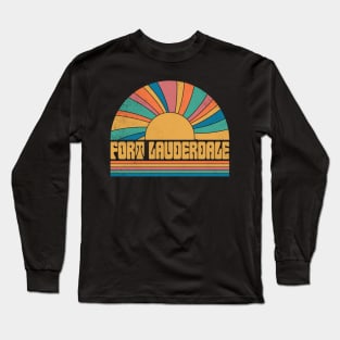 Graphic Lauderdale Proud Name Distressed Birthday Retro Style Long Sleeve T-Shirt